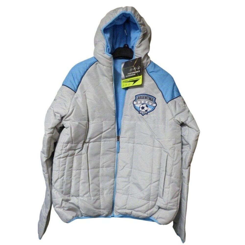 Sport Essentials  "Argentina" Men’s Hooded Fleece Lined Soccer jacket, Sz.S